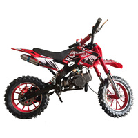 Red Mini Motor Dirt Bike Kids Pocket 2 Stroke Motorbike ATV Twin Exhaust Tip Toys 49cc 2025