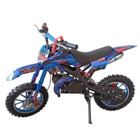 Blue Mini Motor Dirt Bike Kids Pocket 2 Stroke Motorbike ATV Twin Exhaust Tip Toys 49cc 2025