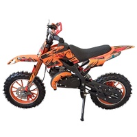 Orange Mini Motor Dirt Bike Kids Pocket 2 Stroke Motorbike ATV Twin Exhaust Tip Toys 49cc 2025