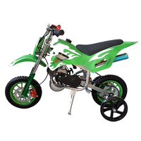 Green Mini Motor Dirt Bike Kids Pocket 2 Stroke Motorbike ATV Twin Exhaust Tip Toys 49cc With 2 Wheels