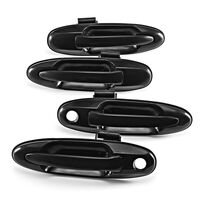 Set Front + Rear Outer Door Handle Fit For Toyota Landcruiser 100 Series 1998-2007 Black