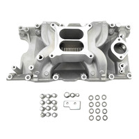 Engine Intake Manifold Dual Plane Silver Fit For Small Block Chrysler 318 340 360