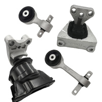 4 Pcs Engine Mount Left+Right+Upper+Lower Fit For Honda Civic FD 1.8L 4Cyl R18A1 Engine 02/2006-01/2012