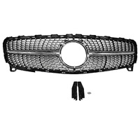 Diamond Chrome Mesh Grille Fit For Mercedes Benz A-Class 180 A200 A250 A45AMG