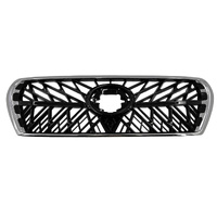 Grille Front Gloss Black With Chrome Fit For Toyota Landcruiser 200 Series Wagon 08/2007-10/2015