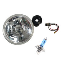 Headlight Upgrade Kit 2 x 7" Round Lamp 60/55W H4 Halogen Conversion Kit Pair