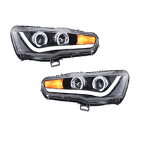 Angel Eyes DRL LED Headlights Fit For Mitsubishi Lancer EVO X CJ VRX 2007-2018