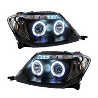 Black CCFL Angel-Eyes Projector Head Lights Fit For 2005-2010 Toyota Hilux SR5 Ute