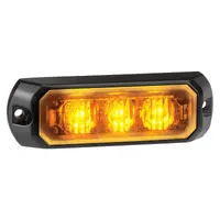 Narva Low Profile High Powered LED Warning Light (Amber) - 3 x 1 Watt LEDs