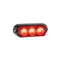 Narva 12/24 Volt High Powered Led Warning Light (Red) 3 X 1W Leds With Multiple Flash Patterns