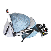 Blue Lightweight Compact Baby Stroller Pram Easy Fold Travel Carry on Plane New