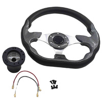 Golf Cart Steering Wheel Fit For EZGO TXT RXV Valor Marathon Adapter Black Upgrade